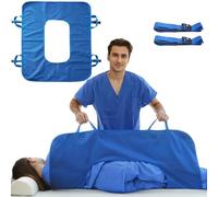 UniHygge Almohadilla de cama de posicionamiento con asas reforzadas de 43 x 32 pulgadas, almohadilla de transferencia de cama con correas fijas, sábana para paciente, colchón de incontinencia, correas