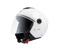 unik Casco Moto Jet Abierto Motocicleta Scooter Ciclomotor Hombre/Mujer Airflow Cierre Micrométrico Desmontable Homologado - Blanco, XS