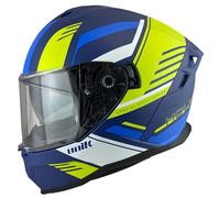 UNIK Helmets Casco Integral Talla M ( 57/58) Modelo Hole Color Azul Mate y Fluor con Visor Solar 22.06