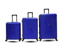 Maleta Juego de 3 Ampliable ABS Equipaje de Mano Trolley Rígido Ligero Maletas de Viaje en 5 Colores con 4 Ruedas Dobles Giratorias 360º,Set de Tres Tamaños, (Cabin-41L | Mediana-70L|Grande-106L-Azul