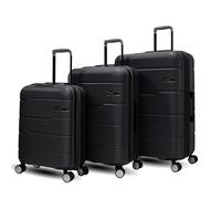 Maletas Ecológico Premium, Material ABS Reciclado 70%, 4 Ruedas Dobles Silenciosas, Cerradura TSA, Expandible, Forro de Poliéster, Ideal para Viajes, Adecuado para Aerolíneas, (Dark Gray, 20"+24"+28")