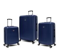 Unik REVOLUTION Juego de Maletas 3 Piezas con Cerradura de Combinación Segura | Juego de Equipaje 3 Piezas (Blue)