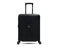 Maleta Cabina Unik Gaza, Ampliable ABS Equipaje de Mano Trolley Rígido Ligero Maletas de Viaje en 5 Atractivos Colores con 4 Ruedas Dobles Giratorias 360º y Candado TSA, S(55x40x24CM), 41L (Negro),
