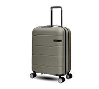 Unik REVOLUTION Maleta Cabina Rígida 55x40x20 cm, 2.8 kg, ABS Resistente y Ligera, Expandible, Ruedas Dobles 360°, Cerradura TSA, Asa Telescópica 104 cm, Ideal para Viajes y Negocios - Taupe (20")