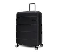 Maleta Ecológico Premium, Material ABS Reciclado 70%, 4 Ruedas Dobles Silenciosas, Cerradura TSA, Expandible, Forro de Poliéster, Ideal para Viajes, Adecuado para Aerolíneas, Grande (Dark Gray, 28")