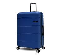 Maleta Rígida, Equipaje de Viaje, 4 Ruedas Dobles Silenciosas, Cerradura TSA, Expandible, Ideal para Viajes, Adecuado para Aerolíneas, Material ABS Sólido y Resistente, 77CM, Maleta Grande, Azul, 28"