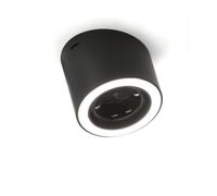 Unika 3 Cambio LED, Lámpara Empotrada, Einzelleuchte Con Enchufe Schuko, Negro