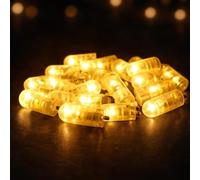 Unikeen Mini Luces LED para Globo, 30 Piezas Mini Luces para Farolillos de Papel Luz Micro de Globos con Gancho Sin Parpadear Blanco Cálido para Valentín Año Nuevo Cumpleaños Bodas Fiestas