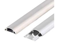 Unikicool Canaletas para Cables Adhesivas,Cubre Cables Suelo de Metal,Pasacables Semicircular Suelo,Canaleta Pasacables de Suelo,Flexible,Resistencia al pisoteo,para la gestión doméstica