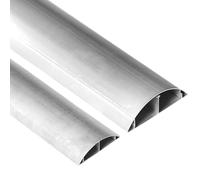 Unikicool Canaletas para Cables Adhesivas,Cubre Cables Suelo de Metal,Pasacables Semicircular Suelo,Canaleta Pasacables de Suelo,Flexible,Resistencia al pisoteo,para la gestión doméstica