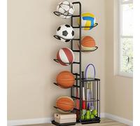 Unikicool Estante para Pelotas De Baloncesto,Estante Soporte Balones,Estante De Almacenamiento De Pelotas,Mantente Firme,Adecuado para Dormitorio,Hall De Estar,Garaje