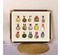 Unikicool Medalla Deportes Cuadro Mostrar,Medallas Militares Caja ExhibicióN,Caja Sombra para Medallas,Soporte ExhibicióN Medallas Madera Maciza,para Exhibir Deportivos,Medallas,Certificados Fotos