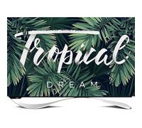 Unikicool Protectores TV para Interiores,Cubierta Antipolvo para televisor,Cubierta de Televisión Pantalla de Funda,Estampada,Elegante,Protección Solar,para Pantallas de TV de 28 a 65 Pulgadas