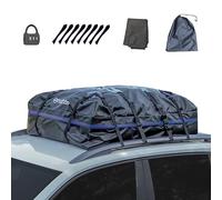 Unikka Rooftop Storage Bag, for Vehicles with/Without Pannier Rack, Foldable Waterproof Roof Bag,Mat for Car with/Without Railing for Travel and Luggage Transport (403L)