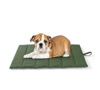 UNIKOME Cama Perro Lavable Exterior y Interior, Grande Colchoneta Perro Impermeable, Colchón Manta para Perro&Gatos Plegable, Portátil Alfombrilla Cama para Perros (Verde+Gris, 76x48cm)