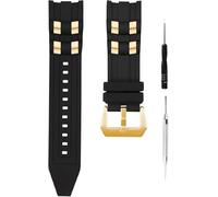 unilabo 6977 6981 - Correa de reloj de goma compatible con Invicta Pro Diver 6977 6978 6981 6983 6984 6986 6991 6996 26 mm, correa de silicona de repuesto para hombres y mujeres (hebilla dorada negra)