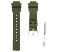 unilabo Correa de reloj de resina compatible con Casio G-Squad de 21 mm x 16 mm, GBA-800, GBA800, GBD-800, GBD800, correa de repuesto para hombres y mujeres, color verde militar