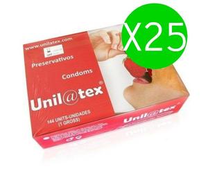 UNILATEX PRESERVATIVOS ROJOS/FRESA 144 UDS x 25 UDS