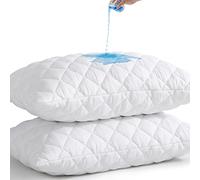 UNILIBRA Protector de Almohada Impermeable Acolchado tamaño King (Juego de 2), Funda de Almohada con Cremallera, silenciosa, Transpirable, Funda de Almohada Blanca (21 x 36 Pulgadas)