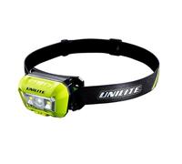 Unilite HL-8R - Linterna frontal recargable por USB con sensor de doble haz | 475 lúmenes | 6500 K | 4 a 35 horas de tiempo de funcionamiento | Rango de haz de 90 metros | IP65 IK07