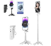 Uniluca Magflex Mini Pro - Works on All Smartphones, Uniluca mag Flex Tripod, 360° Rotatable Light Mobile Phone Holder (White)
