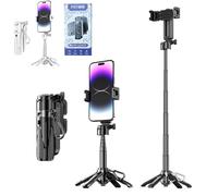 Uniluca Magflex Mini Pro - Works on All Smartphones, Uniluca mag Flex Tripod, 360° Rotatable Light Mobile Phone Holder (Black)