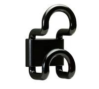 Unilux 100340652 - Colgador Doble 1 Gancho, Color Negro