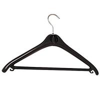 Unilux 100340719, Paquete de 20 Perchas para Ropa ABS, Nero (Negro)