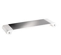 Unilux 400095491 Diseño monitor Soporte Study - Nunca más dolor de espalda, color blanco/plata