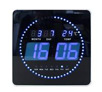 Unilux FLO - Reloj Digital (28 x 28 cm), Color Negro y Azul