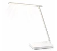 Unilux Kapa - Lámpara LED de mesa, 3 niveles de luz y temperatura de color ajustable, batería de 800 mAh, color blanco