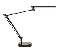 Unilux Lámpara de escritorio LED Mambo, regulable de 3000 a 5000 K, 900 lux, 7 W, con pinza y pie, color de luz ajustable, negro/blanco