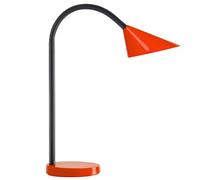 Unilux, Lámpara de Escritorio LED Sol, Brazo Flexible Giratorio 360 °, Color Rojo