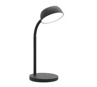 Unilux - Lámpara de escritorio LED Tamy, brazo flexible giratorio a 360°, energéticamente eficiente, luz estable y de calidad, negro