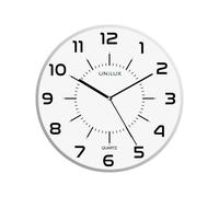 Unilux, Reloj de Pared Silencioso con Esfera Grande Maxi Pop, 38 cm, Color Gris Metalizado