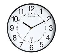 Unilux Maxi Wave - Reloj de Pared controlado por Radio, 30 cm, Color Negro