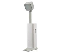 Unilux POCKETLIGHT, lámpara de escritorio LED, cabeza giratoria, función de antorcha móvil, 3 niveles de intensidad luminosa, puerto USB, diseño práctico y estable, blanco