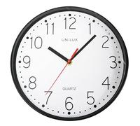 Unilux Reloj de Pared, Negro, 25x25x4.5