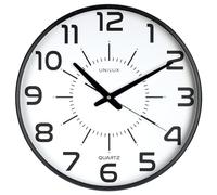 Unilux, Reloj de Pared Silencioso con Esfera Grande Maxi Pop, 38 cm, Color Negro