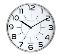 Unilux, Reloj de Pared Silencioso Pop, 30.5 cm, Color Gris Metalizado