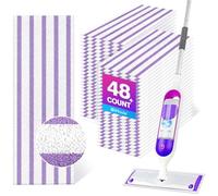 UNIMADE Paquete de 48 almohadillas reutilizables y desechables compatibles con Swiffer Powermop, almohadillas de microfibra lavables para fregonas de 13 a 14.5 pulgadas, recambios de mopa Swiffer