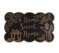 UNIMASA Home Sweet Home Home - Felpudo (goma de goma, 75 x 45 cm), color negro y cobre