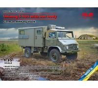Unimog S 404 Con Caja Body, German Military Camión 1 :3 5 Plástico Model Kit Icm