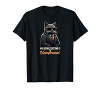 Unimpressed Cat Suit Sunglasses Funny Attitude Quote Camiseta