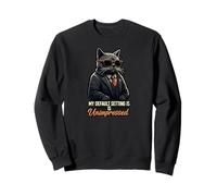 Unimpressed Cat Suit Sunglasses Funny Attitude Quote Sudadera