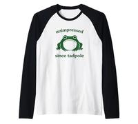Unimpressed Since Tadpole Funny Frog Silly Graphic Camiseta Manga Raglan