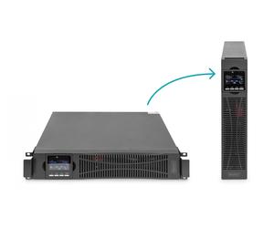 Uninterruptible Power Supply (UPS) Online Rack 19" LCD 1500VA/1,500W 3x12V/9Ah 8xC13 1xC14 USB RS232 RJ45 Depth 460mm