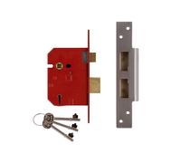 UNION 2234E 5 Palanca BS Ranura Cerrojo Acabado Cromado Satinado 79.5mm 3in Visi
