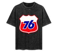Union 76 Oil Petrol Retro Men's T-Shirt Unisex Black Cotton Print tee Shirts XXL