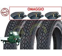 Union EGE10DMU - Juego de 3 neumáticos 100/90 - 10 + 3 cámaras de aire para Piaggio Ape Scooter Vespa Vespone 61L - Neumáticos con diseño M I C H E L I N
